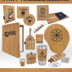 AS Awards - BAMBOO LEATHERETTE GIFTS - Customizable engraved gifts