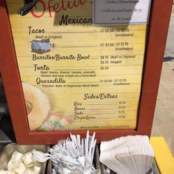 Ofelia's Food truck - The menu
