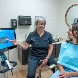 Colorado Dental Spa - Heather (hygienist) reviewing digital scan.