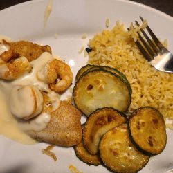 Ruby Tuesday - Tilapia, squash, rice pilaf