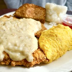 Patty's Eggnest - Chicken Fried Steak & Eggs