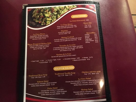 Menu photo 5 La Cima Mexican Cuisine Cleburne, TX