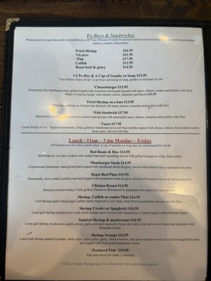 Menu photo 3 Steve's Marina Restaurant Long Beach, MS Menu photo 3 Steve's Marina Restaurant Long Beach, MS