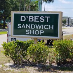D'Best Sandwich Shop - Parking Lot sign. You have arrived