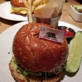 Upland - Fried chicken sandwich with fries - New American Near Me - New York, New York Upland - Fried chicken sandwich with fries - New American Near Me - New York, New York