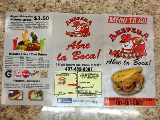 Menu photo 7 Arepera La Nueva Orlando, FL