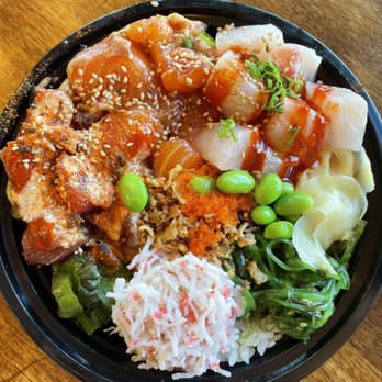 45th Stop N Shop & Poke Bar - 3 Fish Bowl with spicy tuna, salmon and izumidai - Convenience Stores Near Me - Seattle, Washington