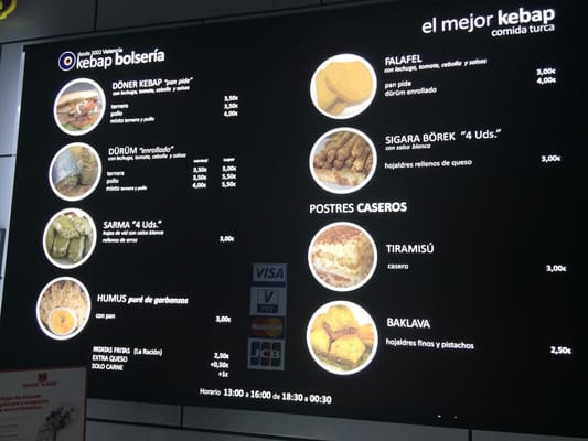 Menu photo 2 Kebap Bolsería Valencia, V
