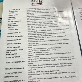 The Salted Scoop - Menu - Ice Cream & Frozen Yogurt Near Me - Leonardtown, Maryland The Salted Scoop - Menu - Ice Cream & Frozen Yogurt Near Me - Leonardtown, Maryland