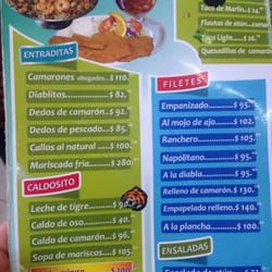 Cariveño's - Menú