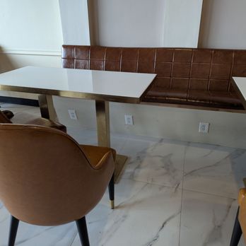 Shaghf Cafe - See all the plugs! Great seating. - Desserts Near Me - Willowbrook, Illinois
