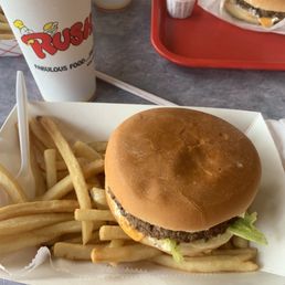 Burger and fries Burger and fries