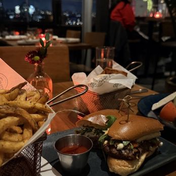 Taverna Veranda - LAMB BURGER + extra crispy fries. - Mediterranean Near Me - Edgewater, New Jersey