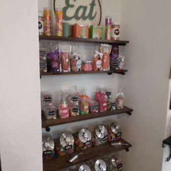 Pecan Street Cafe - a shelf of food items - American Near Me - Bowie, Texas Pecan Street Cafe - a shelf of food items - American Near Me - Bowie, Texas