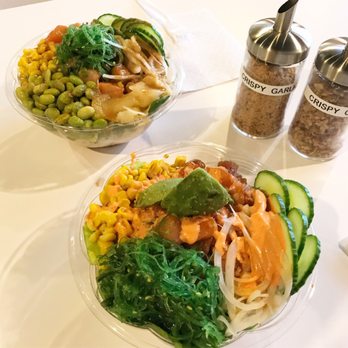 Dal's Poke - two bowls of food on a table - Poke Near Me - Langley, British Columbia Dal's Poke - two bowls of food on a table - Poke Near Me - Langley, British Columbia