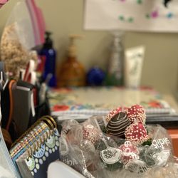Edible Arrangements - Pops Of Chocolate: (Gifted My Boss 'It's A Girl' Chocolate Covered Strawberries)