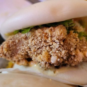 9 Bar - Colonel Bao   Korean chicken with cucumber, cilantro, drizzle of an amazing sauce and sweet ground peanuts - Bubble Tea Near Me - Aurora, Illinois