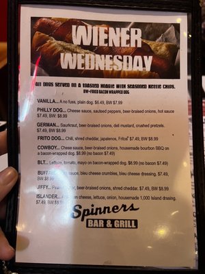 Menu photo 1 Spinners Bar North Mankato, MN