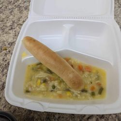 Hope Hospice - Vomit food. This is supposed to be an open faced turkey sandwich
