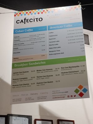 Menu photo 5 Cafecito Chicago, IL