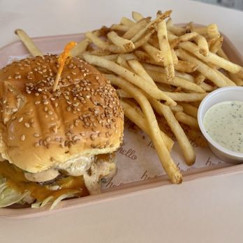 Hello, Sailor - Double Patty Skillet Burger with side of fries - $17 - Seafood Near Me - Cornelius, North Carolina