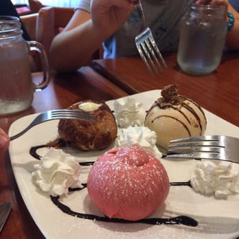 Kakaako Cafe - Strawberry Guava, cinnamon, and peanut butter cookie dough bagel puffs! - Coffee & Tea Near Me - Honolulu, Hawaii