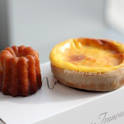 Delice Macarons - Canele ($3, stale) and Flan ($6, very sweet)
