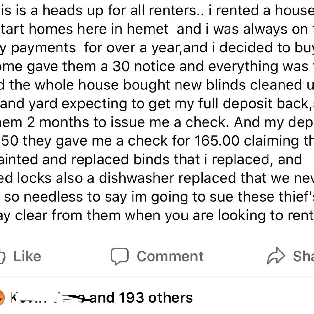 Fresh Start Homes - Review from fb - Property Management Near Me - Hemet, California Fresh Start Homes - Review from fb - Property Management Near Me - Hemet, California