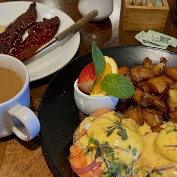 Surisan - Hemingway Eggs Breakfast, 2 Pieces Millionaire's Bacon Side, Coffee - Korean Near Me - San Francisco, California