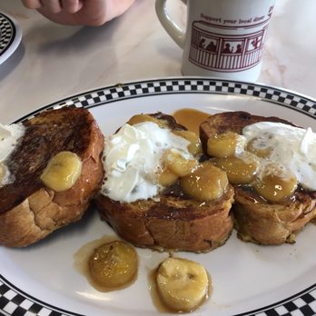 Post Road Diner - Cinnamon raisin french toast flambe ($11.99) - Diners Near Me - Norwalk, Connecticut Post Road Diner - Cinnamon raisin french toast flambe ($11.99) - Diners Near Me - Norwalk, Connecticut