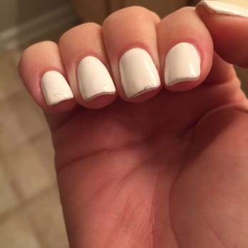 Beverly Nails Spa - It's been 24 hours and they already look like this. They were going to charge me $25 to fix it today.....TERRIBLE customer service!! - Nail Salons Near Me - Raleigh, North Carolina