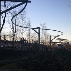 Coopers Mews Art - View of overhead track.