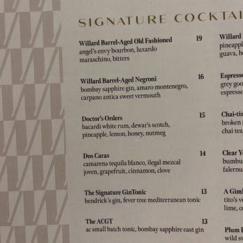 The Willard Rooftop Lounge - Cocktail menu - Cocktail Bars Near Me - Raleigh, North Carolina The Willard Rooftop Lounge - Cocktail menu - Cocktail Bars Near Me - Raleigh, North Carolina