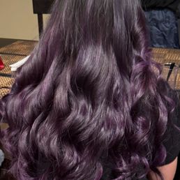 My daughter's beautiful purple balayage done by Alma!