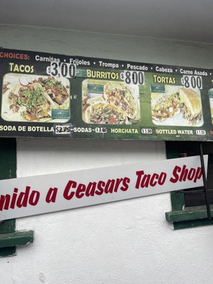 Menu photo 2 Cesars Taco Shop National City, CA