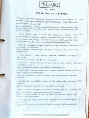 Menu photo 2 InFormal Kitchen Warsaw, MZ