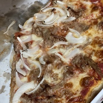 Clifton Village Pizza - Sausage/onions... also midway point, couldn't catch a whole pie pic - Pizza Near Me - Clifton, New Jersey Clifton Village Pizza - Sausage/onions... also midway point, couldn't catch a whole pie pic - Pizza Near Me - Clifton, New Jersey