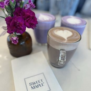 Sweet Maple - Ube latte - Breakfast & Brunch Near Me - Cupertino, California