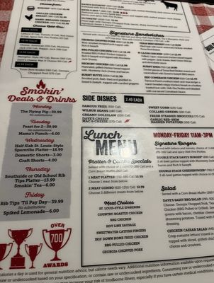 Menu photo 1 Famous Dave's Bar-B-Que Taylor, MI