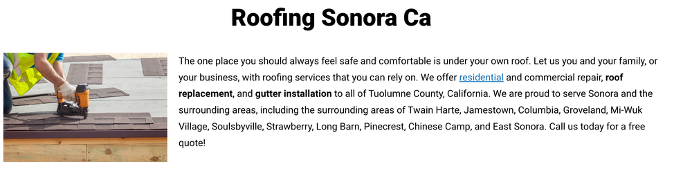 Slide of Sonora Roofing Pros