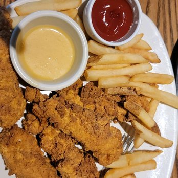Outback Steakhouse - This is chicken tenders with fries,  and mac and cheese. - Steakhouses Near Me - San Marcos, Texas