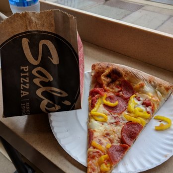 Sal's Pizza - My half slice of pizza - Pizza Near Me - Boston, Massachusetts