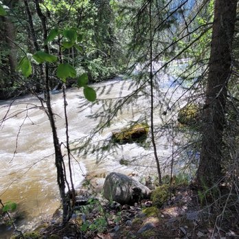 Gold Panner Campground - Water fast and high during spring run off - Campgrounds Near Me - Cherryville, British Columbia