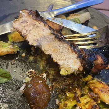 Pane E Vino - Braciola di Maiale- very over cooked - Italian Near Me - Providence, Rhode Island