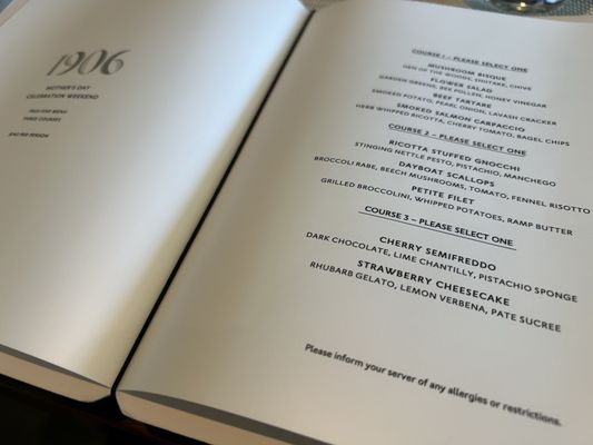 Menu photo 2 1906 Fine Dining Kennett Square, PA