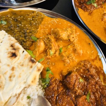 Shagan’s - Dal, Butter Chicken & Chicken curry with rice and naan - Indian Near Me - Overland Park, Kansas