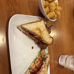 Gluten free Tater Tots and gluten free Southern BLT Gluten free Tater Tots and gluten free Southern BLT