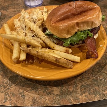 James Street Inn - Applewood Swiss Burger with Parmesan Garlic Fries - Diners Near Me - Holland, Michigan