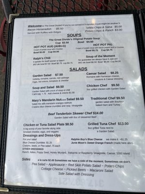 Menu photo 1 The Great Divide Indianapolis, IN