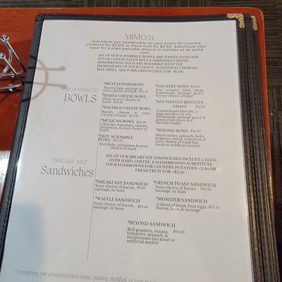 Menu photo 3 MIMO'S 2 Montrose, CO Menu photo 3 MIMO'S 2 Montrose, CO